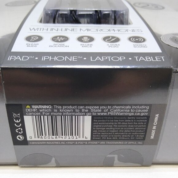 Sentry Two Pack Headphone & Earbud In-Line Microphones iPad iPhone Laptop Tablet - Picture 5 of 6